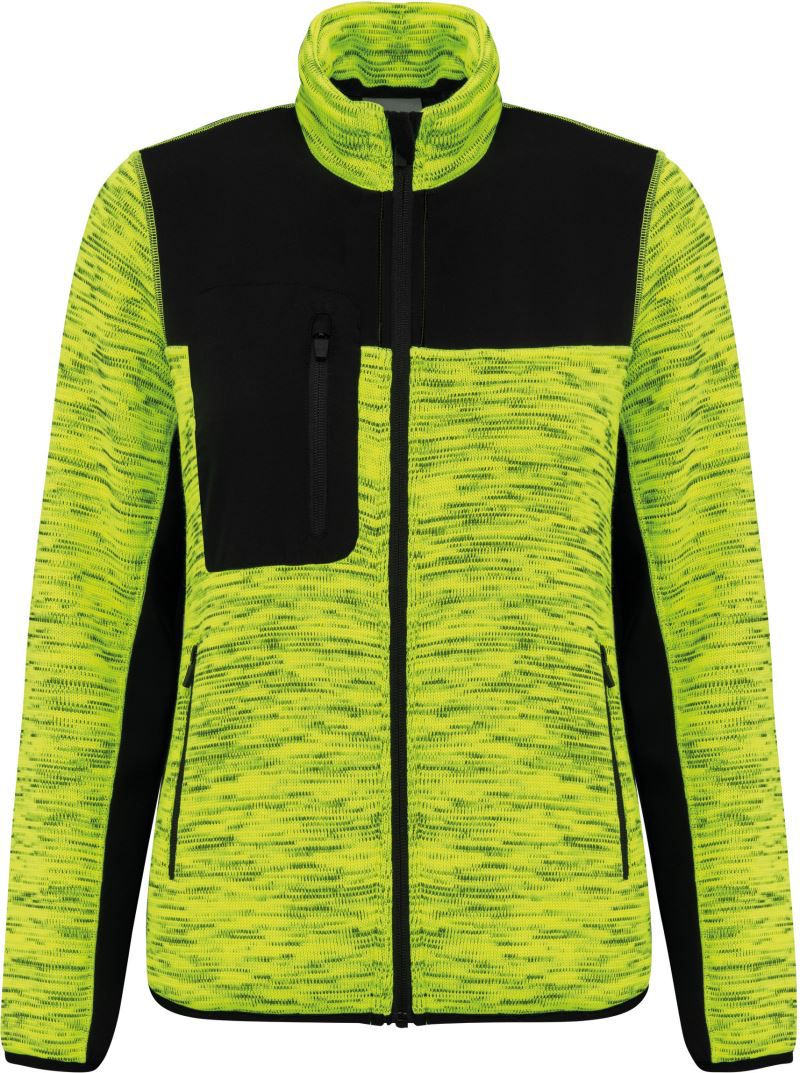 WK 9109 | Damen Workwear Strickfleece Jacke (black)