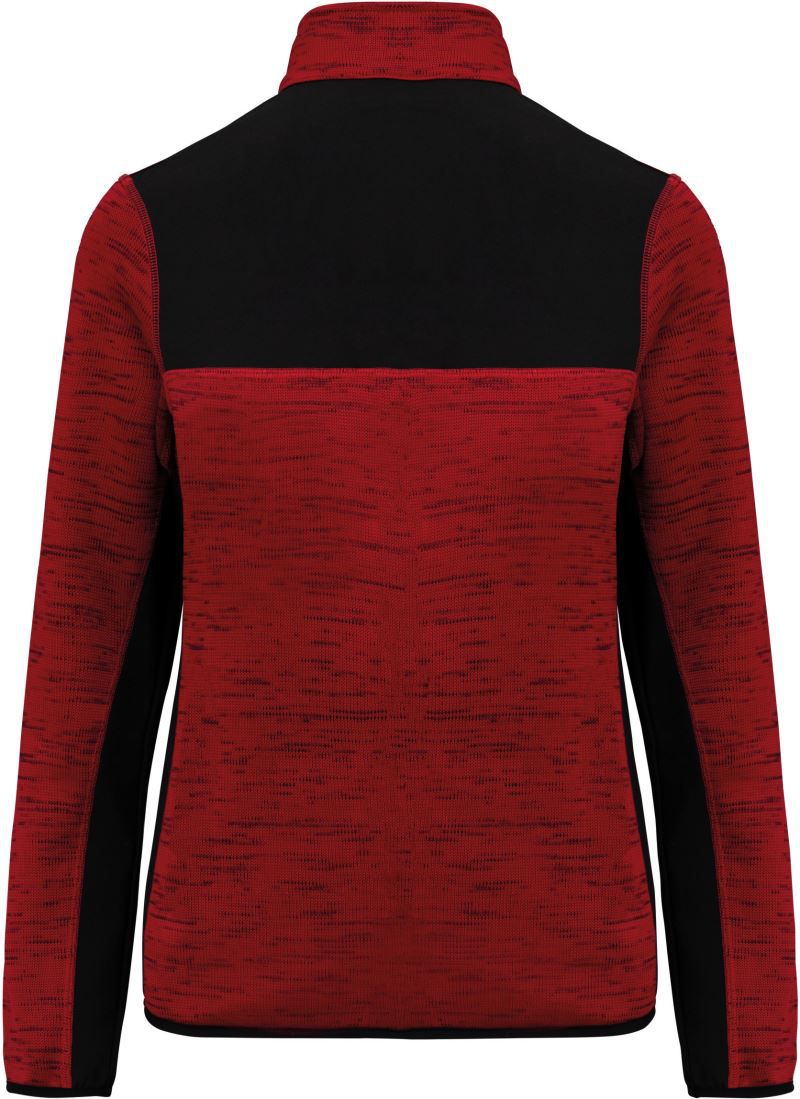 WK 9109 | Damen Workwear Strickfleece Jacke (black)