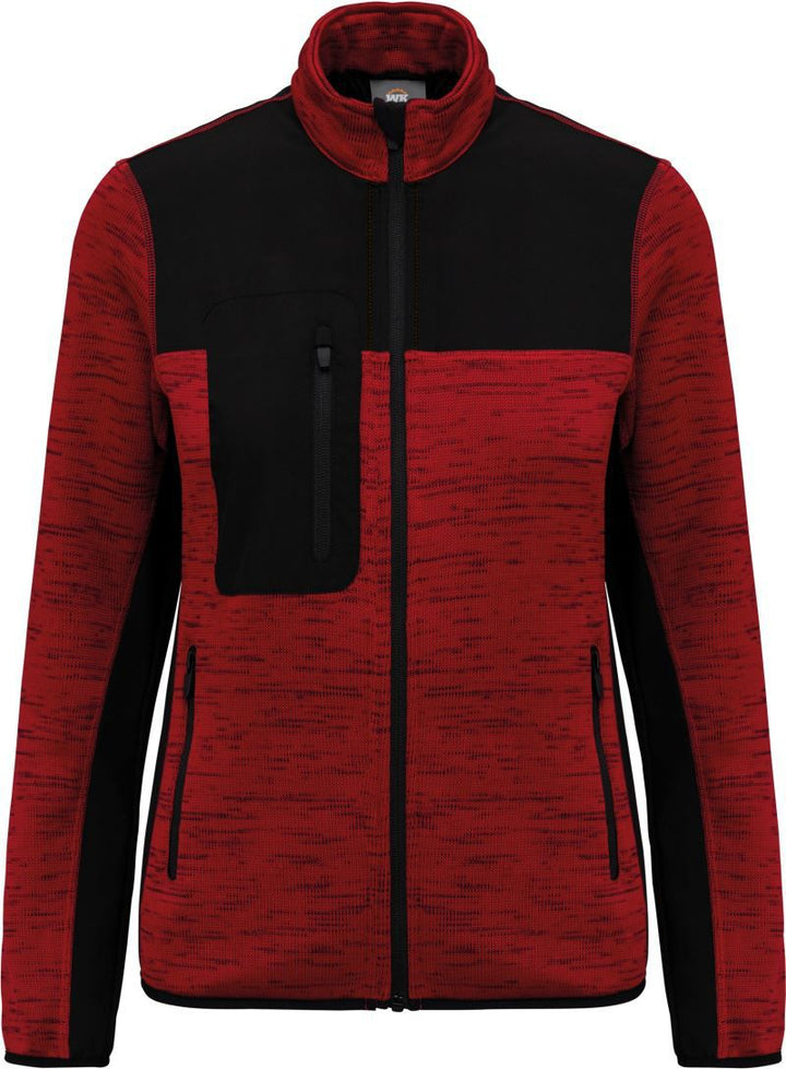 WK 9109 | Damen Workwear Strickfleece Jacke (black)