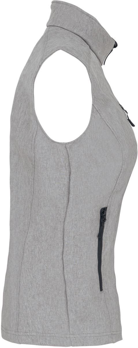 K 404 | Damen 3-Lagen Softshell Gilet (marl grey)