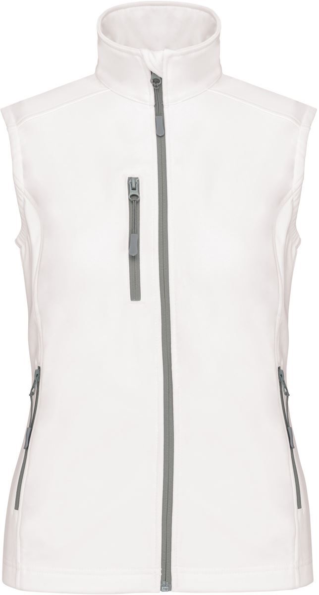 K 404 | Damen 3-Lagen Softshell Gilet (white)