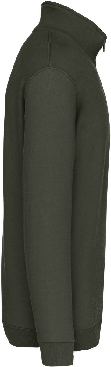 K 478 | Sweater mit 1/4 Zip (dark khaki)