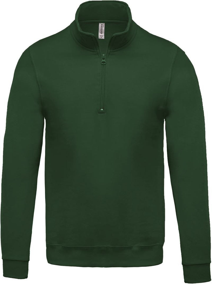 K 478 | Sweater mit 1/4 Zip (forest green)