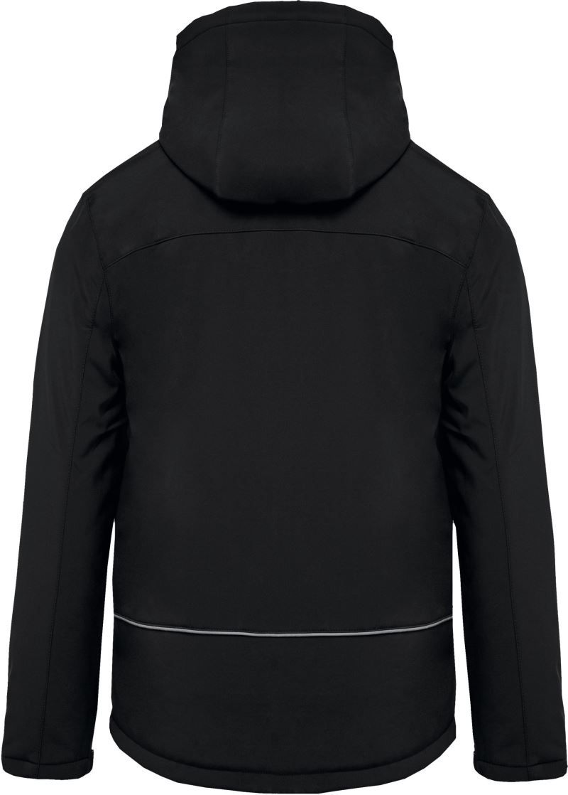 K 650 | Herren 3-Lagen Kapuzen Softshell Parka (black)