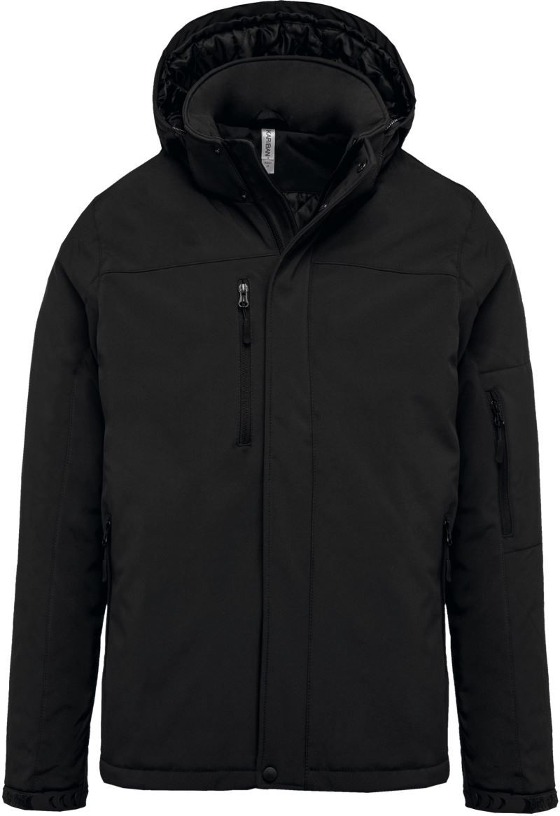 K 650 | Herren 3-Lagen Kapuzen Softshell Parka (black)