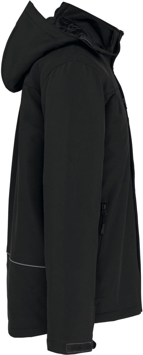 K 650 | Herren 3-Lagen Kapuzen Softshell Parka (black)