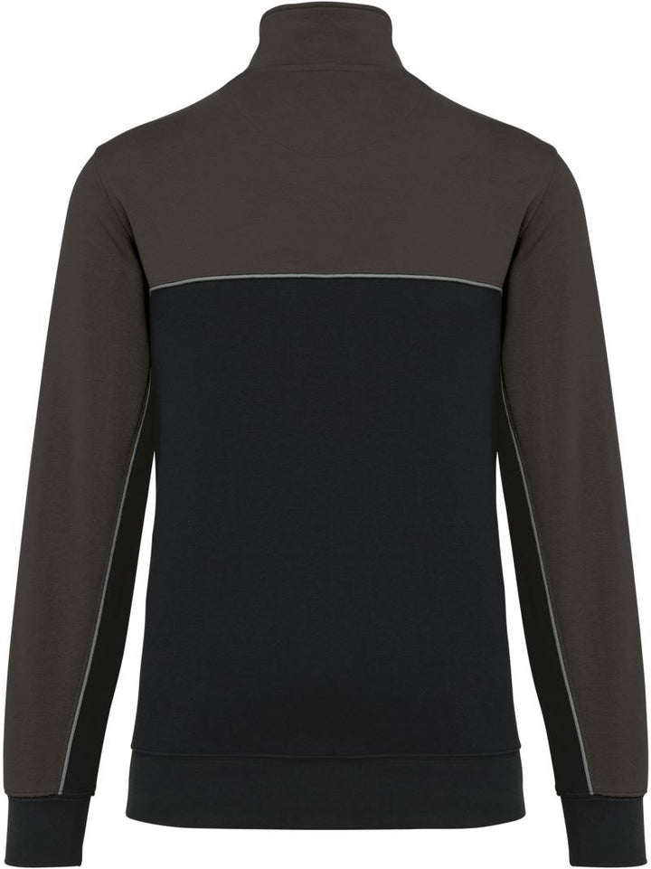 WK 404 | Workwear Sweater mit 1/4 Zip (dark-grey)