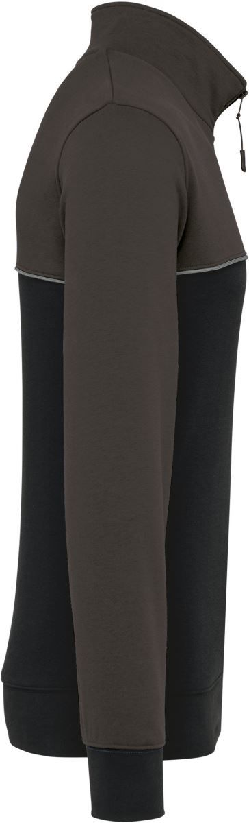 WK 404 | Workwear Sweater mit 1/4 Zip (dark-grey)
