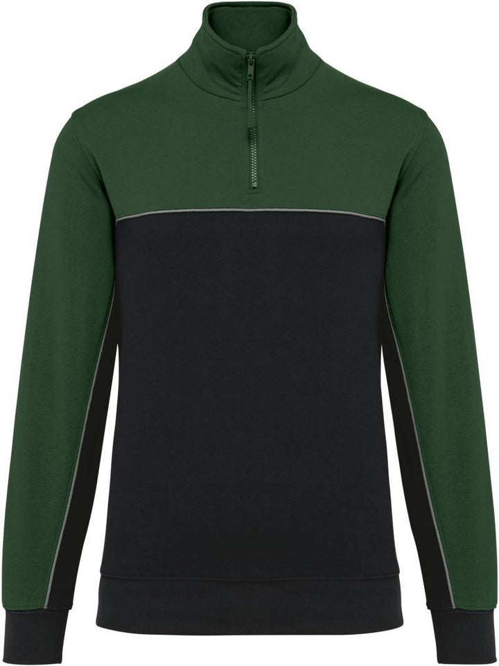 WK 404 | Workwear Sweater mit 1/4 Zip (forest-green)