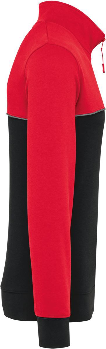 WK 404 | Workwear Sweater mit 1/4 Zip (red)