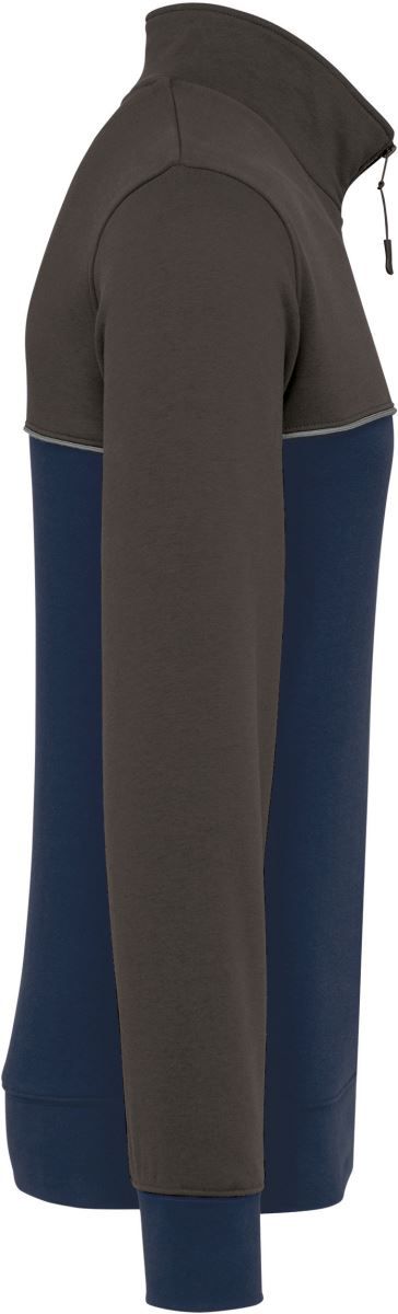WK 404 | Workwear Sweater mit 1/4 Zip (dark-grey)
