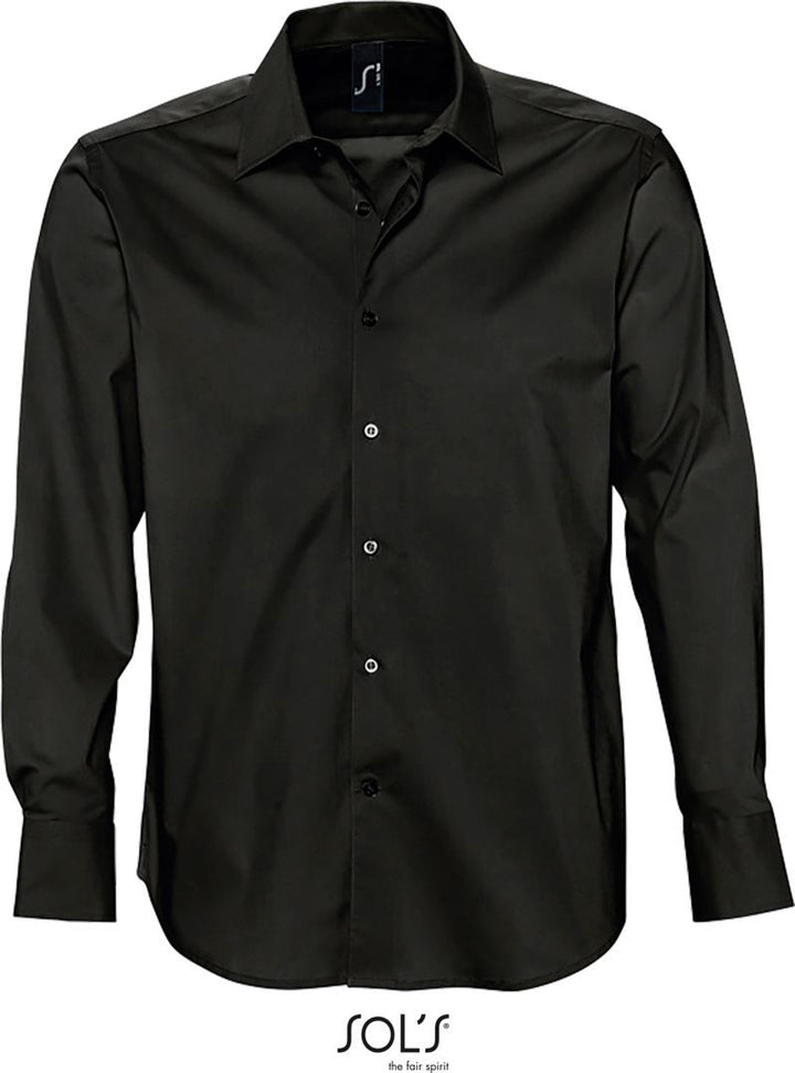 Brighton | Stretch Hemd langarm (black)
