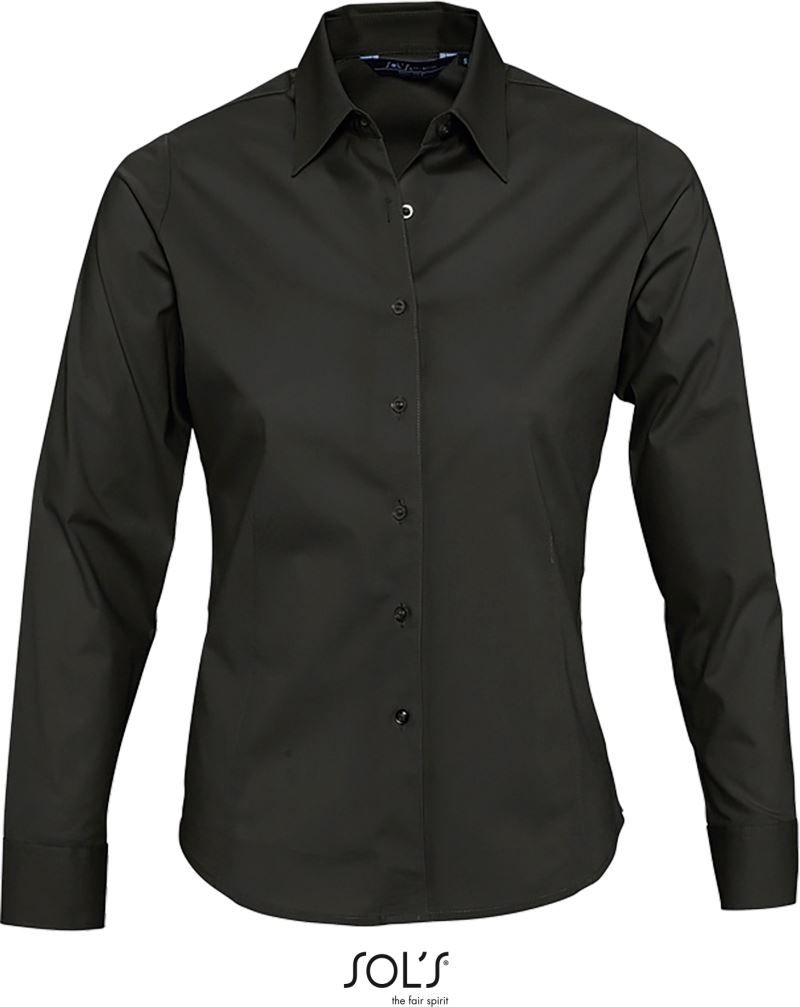 Eden | Stretch Bluse langarm (black)