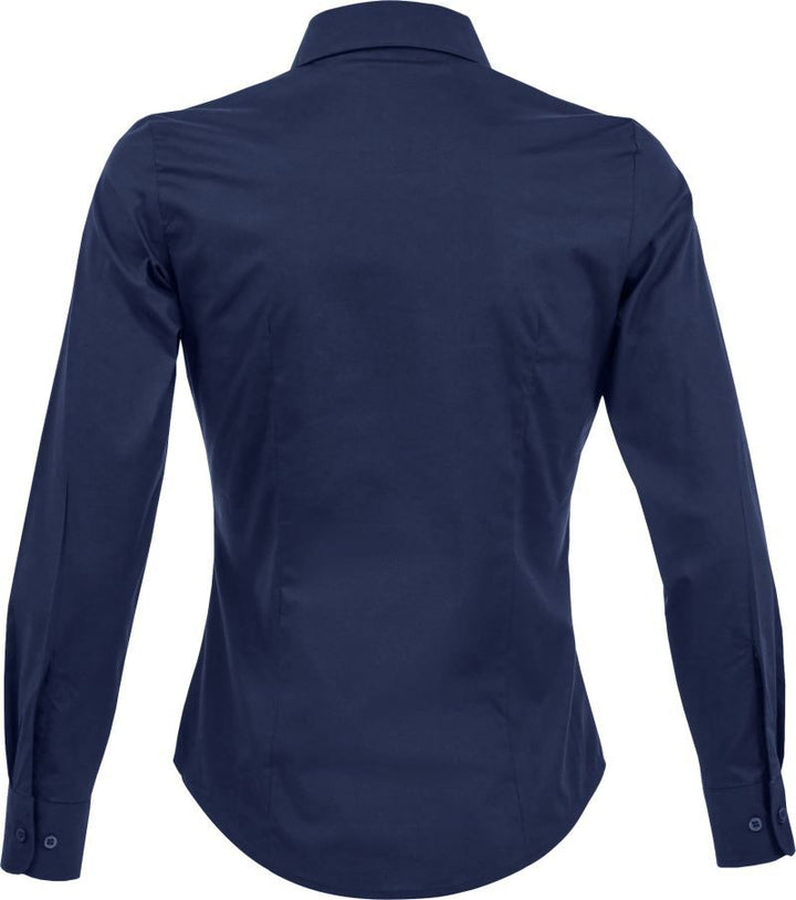 Eden | Stretch Bluse langarm (dark blue)