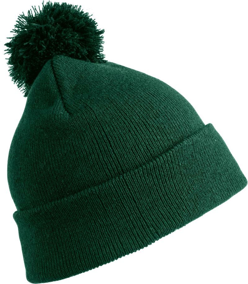 RC 028X | Strickmütze mit Pompon (bottle green)