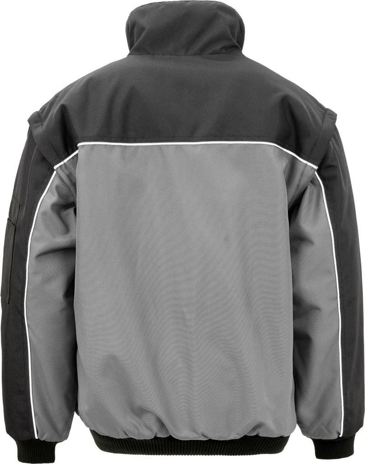 R 071X | Workwear Jacke mit abnehmbaren Ärmeln (black)