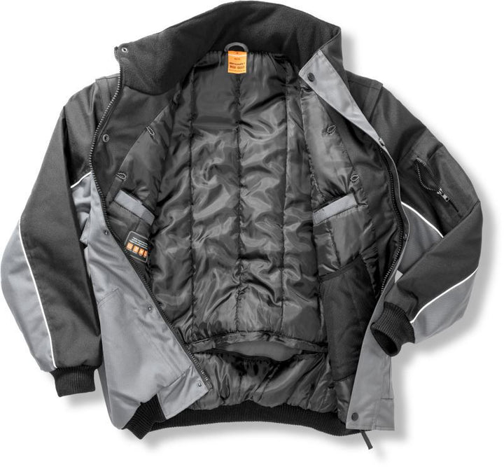 R 071X | Workwear Jacke mit abnehmbaren Ärmeln (black)