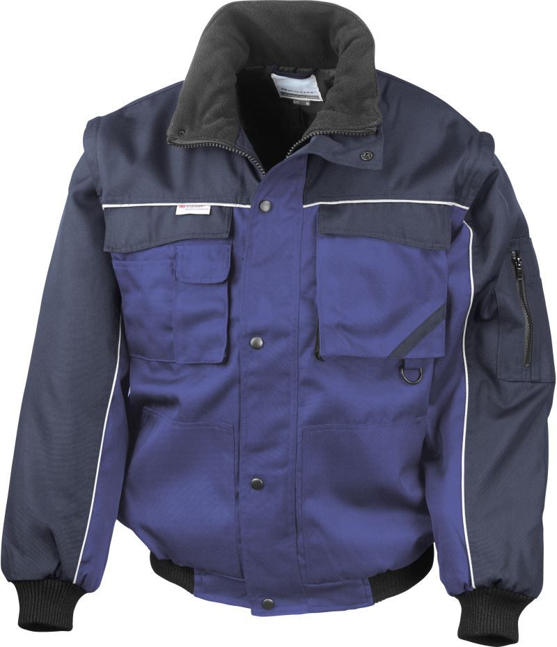 R 071X | Workwear Jacke mit abnehmbaren Ärmeln (navy)