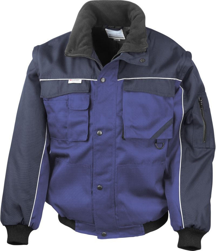 R 071X | Workwear Jacke mit abnehmbaren Ärmeln (navy)
