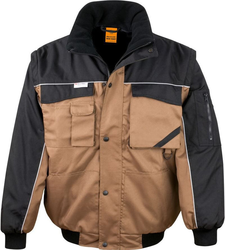 R 071X | Workwear Jacke mit abnehmbaren Ärmeln (black)