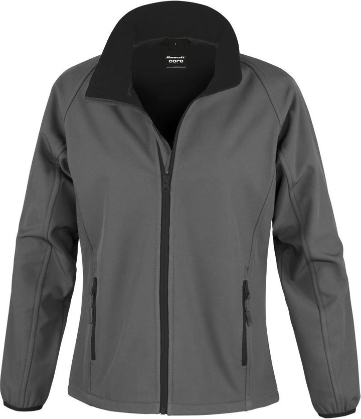 R 231F | Damen 2-Lagen Softshell Jacke "Printable" (black)