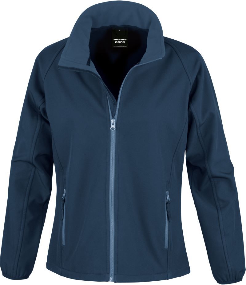 R 231F | Damen 2-Lagen Softshell Jacke "Printable" (navy)