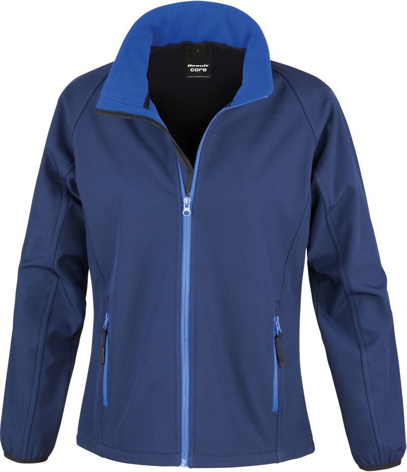 R 231F | Damen 2-Lagen Softshell Jacke "Printable" (royal)
