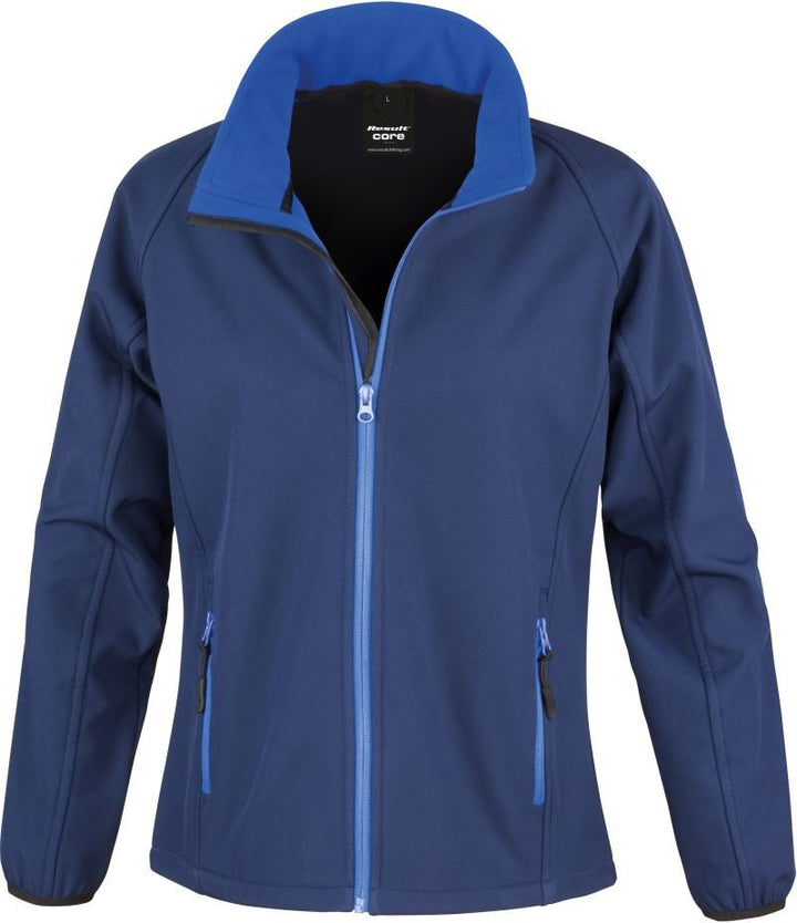 R 231F | Damen 2-Lagen Softshell Jacke "Printable" (royal)