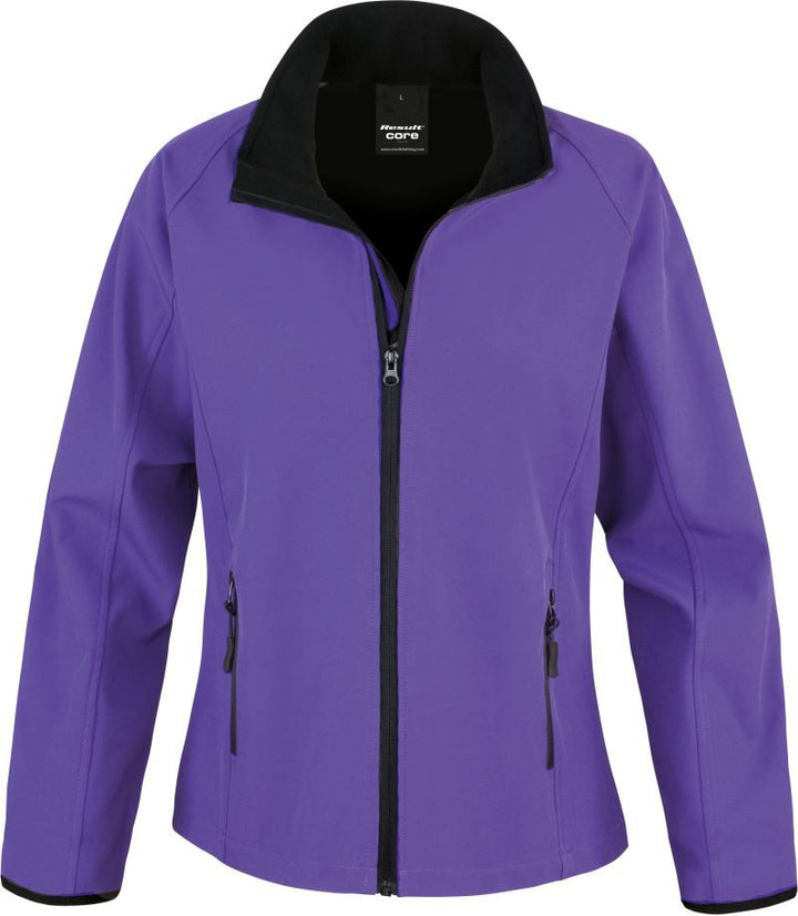 R 231F | Damen 2-Lagen Softshell Jacke "Printable" (black)