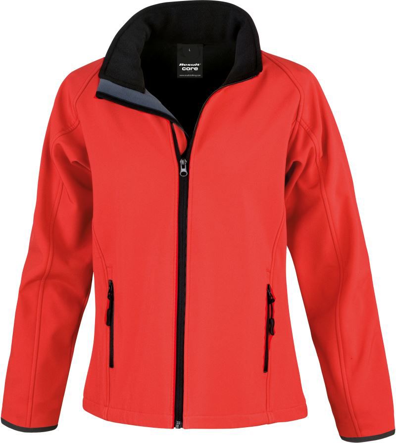 R 231F | Damen 2-Lagen Softshell Jacke "Printable" (black)