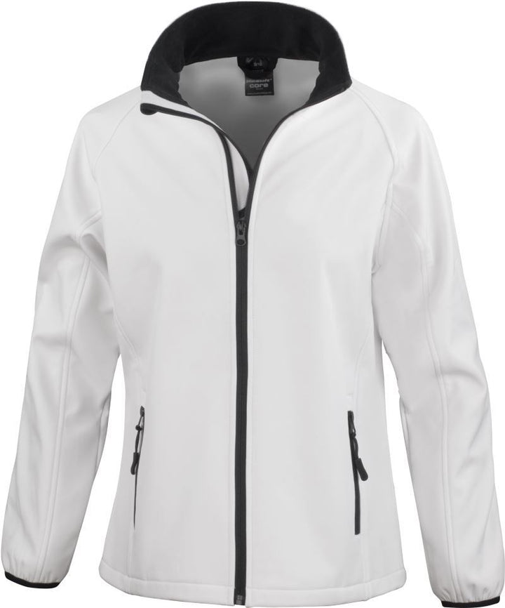R 231F | Damen 2-Lagen Softshell Jacke "Printable" (black)