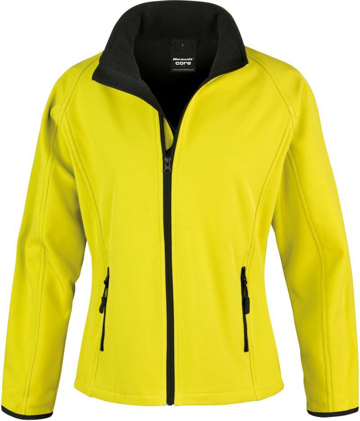 R 231F | Damen 2-Lagen Softshell Jacke "Printable" (black)