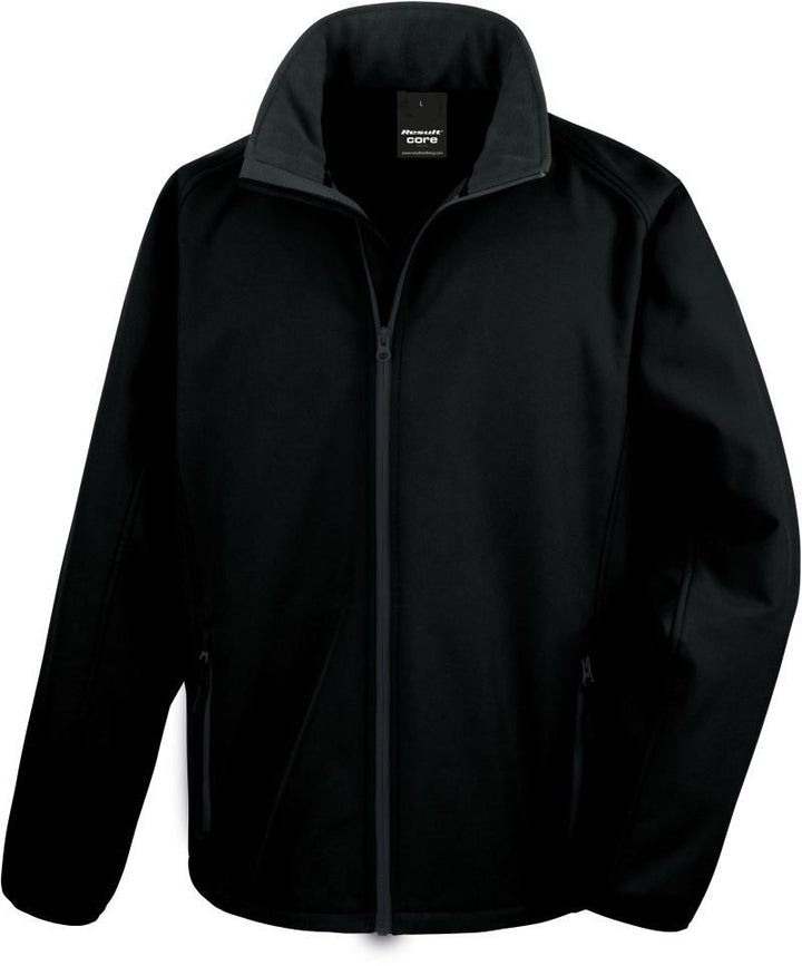 R 231M | Herren 2-Lagen Softshell Jacke "Printable" (black)