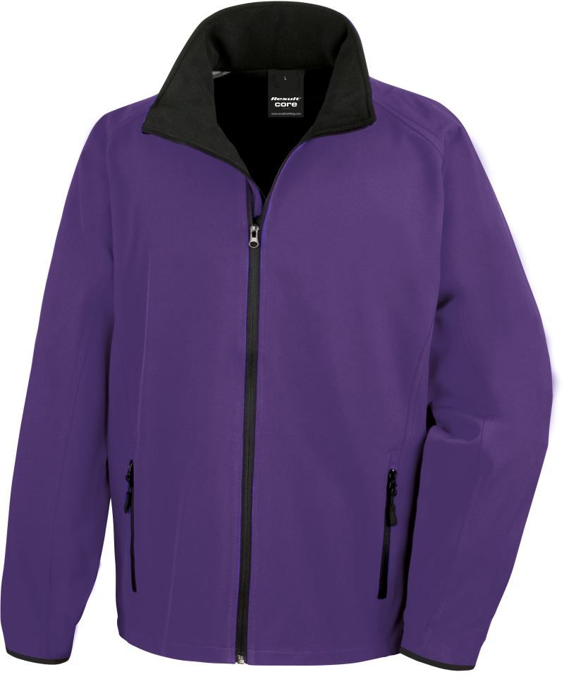 R 231M | Herren 2-Lagen Softshell Jacke "Printable" (black)
