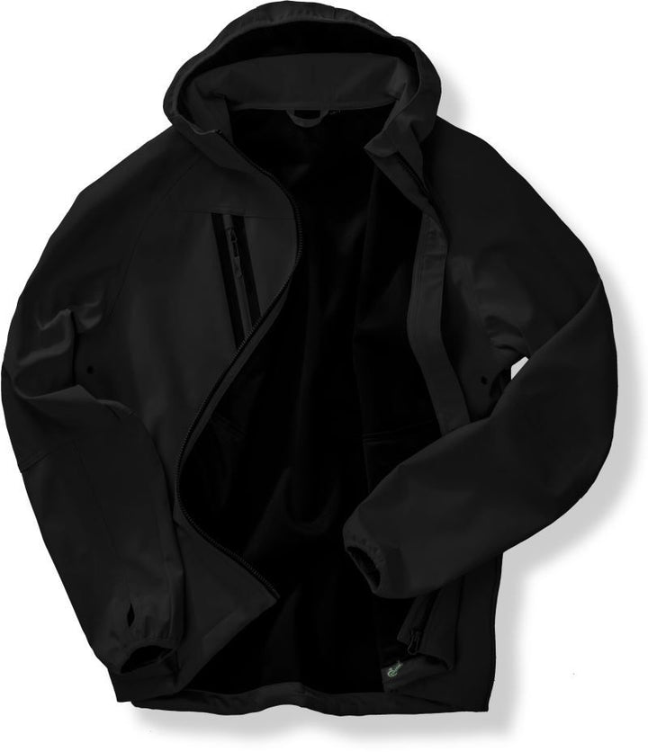 R 909X | Unisex 3-Lagen Kapuzen Softshell Jacke (black)