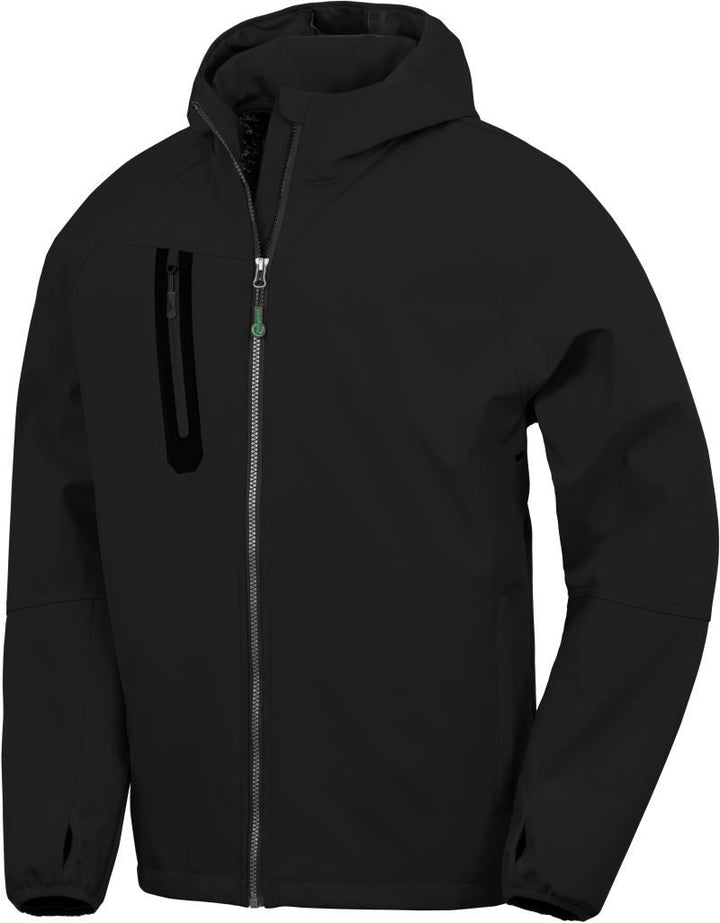 R 909X | Unisex 3-Lagen Kapuzen Softshell Jacke (black)