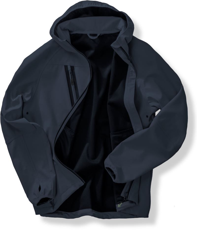 R 909X | Unisex 3-Lagen Kapuzen Softshell Jacke (navy)