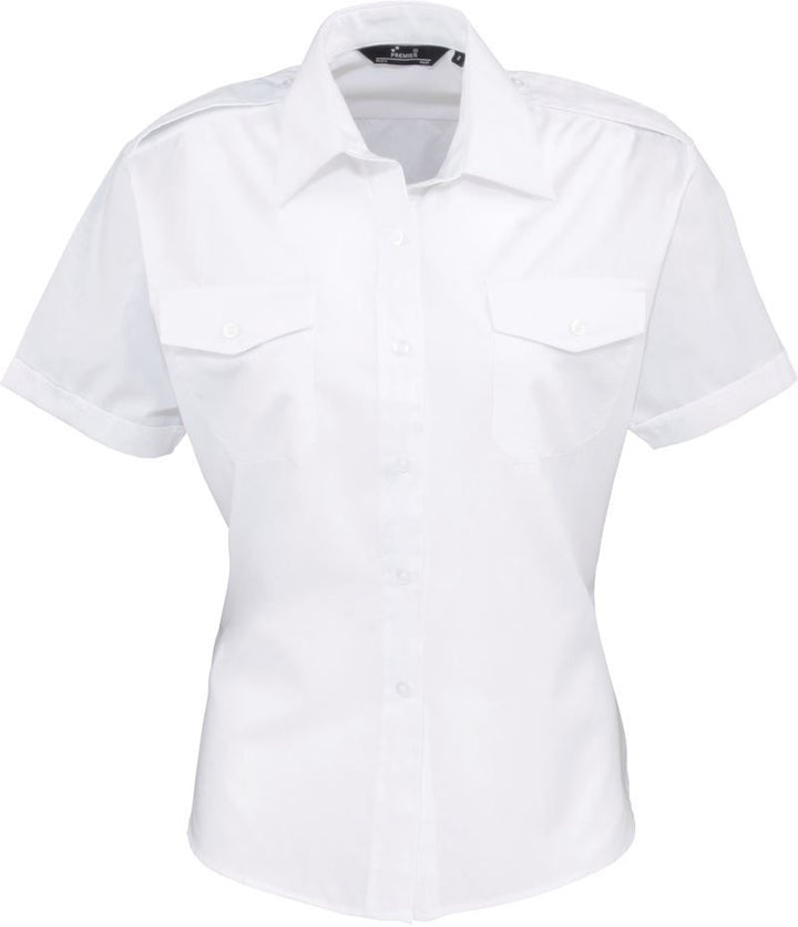 PR 312 | Piloten Bluse kurzarm (white)
