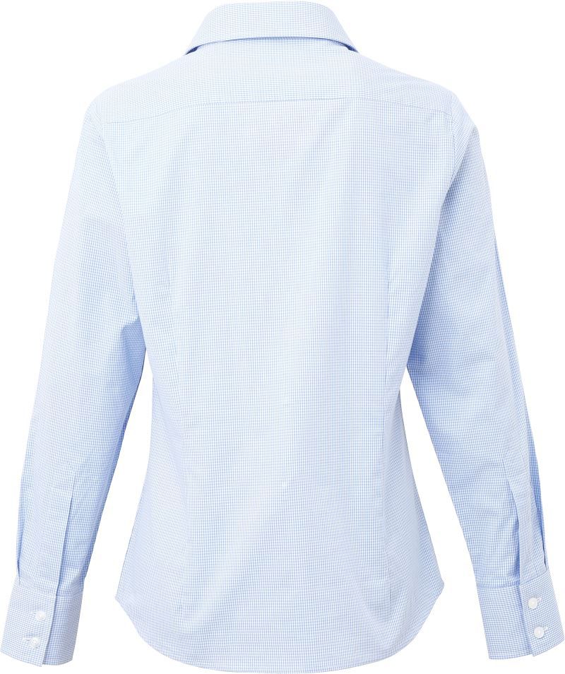 PR 320 | Popeline Bluse Karo langarm (white)
