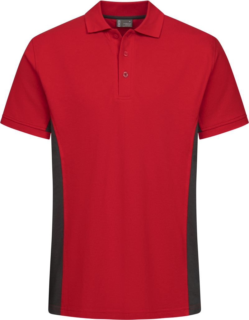 4590 | Unisex Kontrast Workwear Polo - EXCD (charcoal)