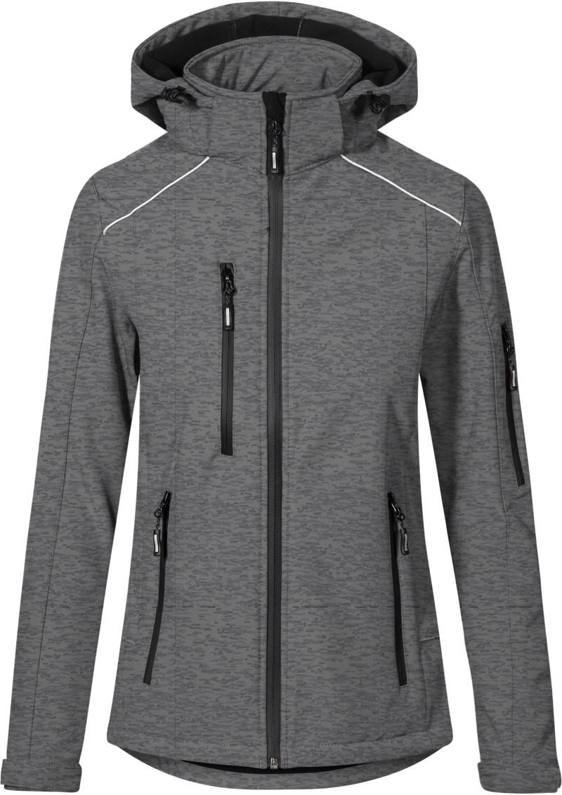 7855 | Damen 3-Lagen Softshell Jacke (heather grey)