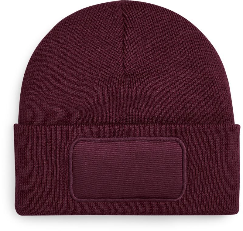 B 445 | Patch Beanie (burgundy)