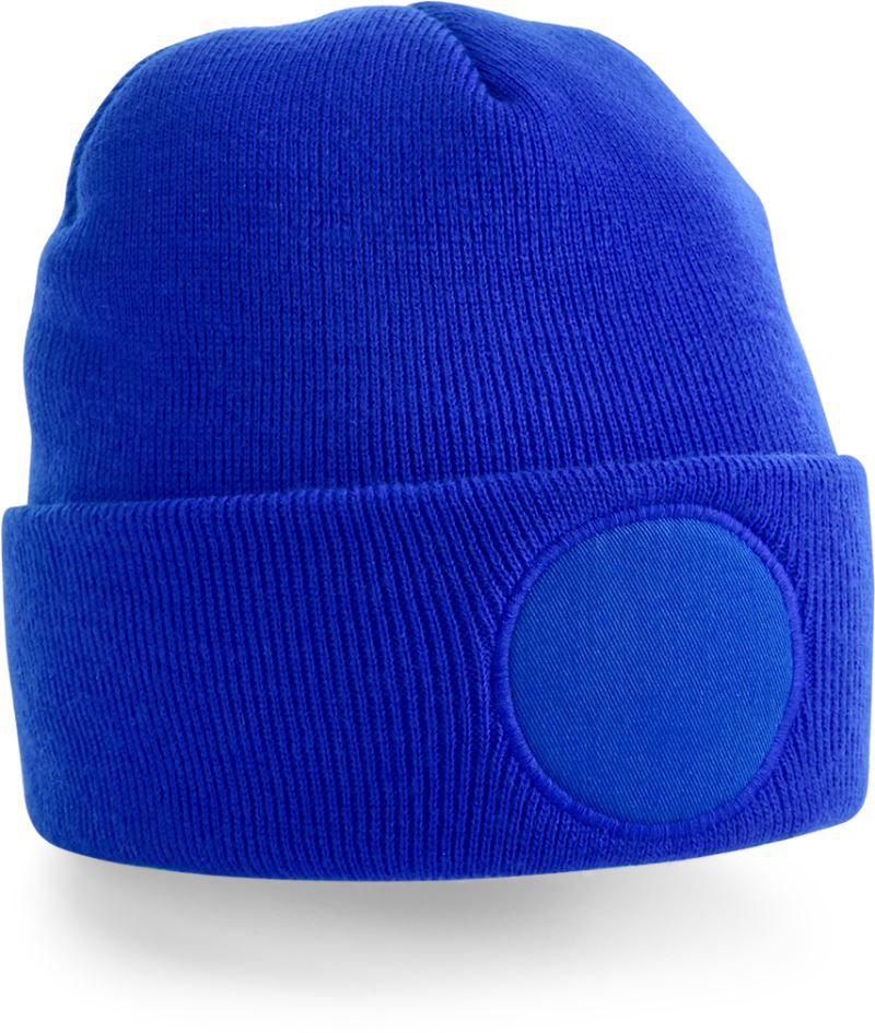 B 446 | Circular Patch Beanie (bright royal)