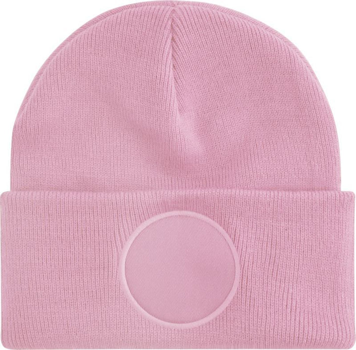 B 446 | Circular Patch Beanie (dusky pink)