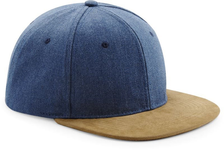 Kappe Suede Peak Snapback (denim blue)