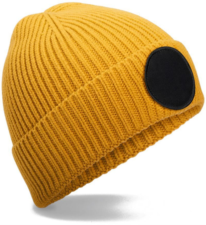 B 332R | Circular Patch Beanie (black)