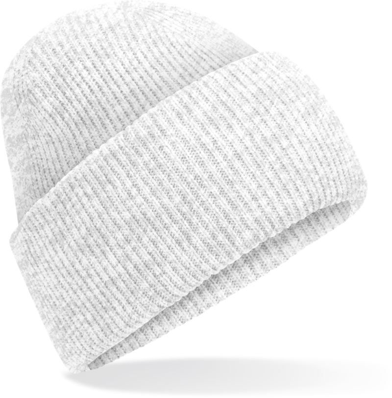 B 385R | Strickmütze mit Umschlag "Recycled" (cloud grey)