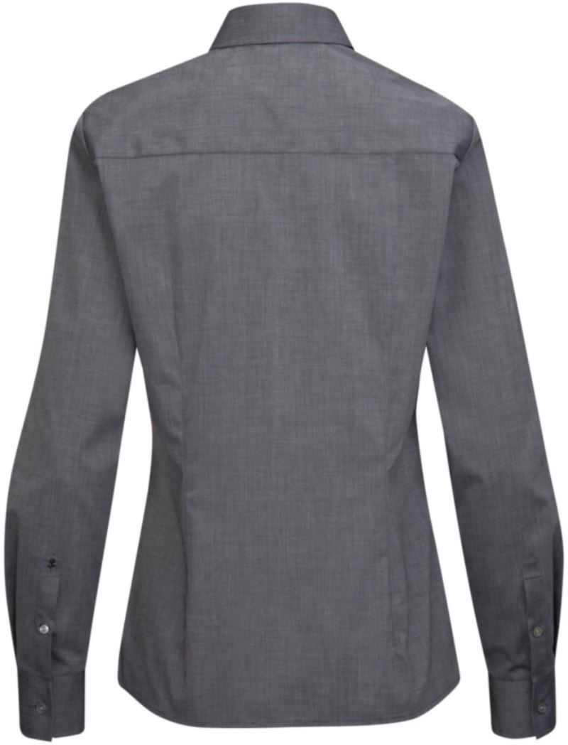Blouse Regular LSL | Popeline Bluse langarm (anthracite)