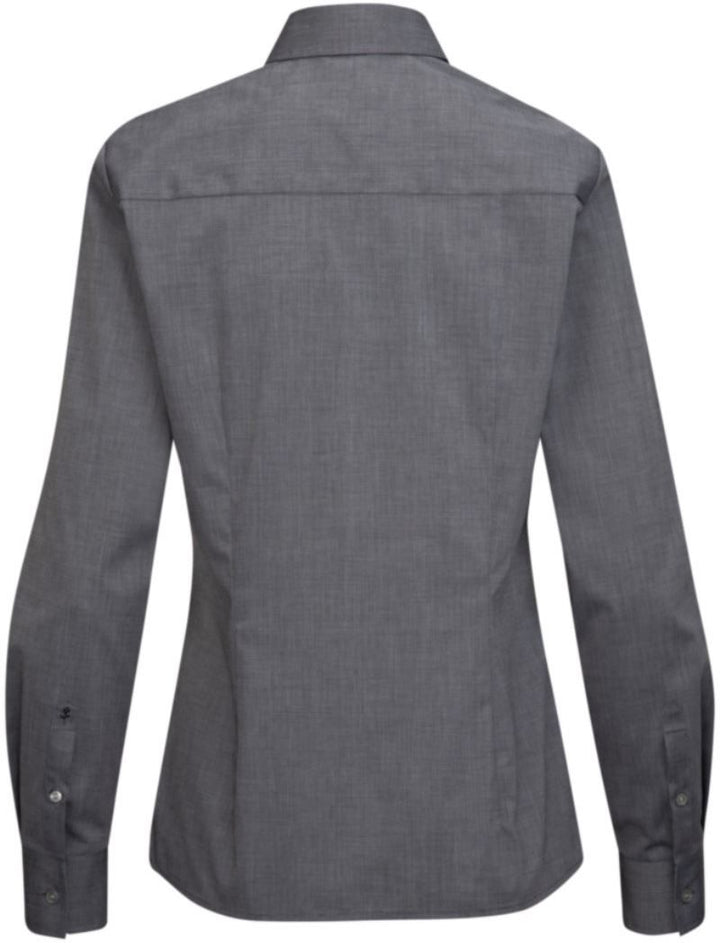 Blouse Regular LSL | Popeline Bluse langarm (anthracite)
