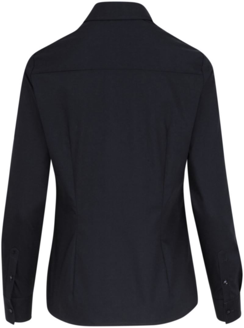 Blouse Regular LSL | Popeline Bluse langarm (black)